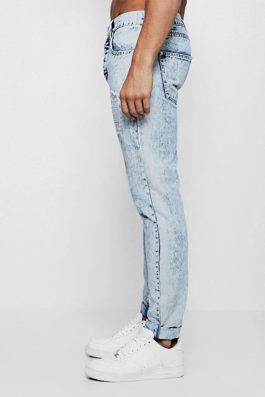 Slim fit best sale acid wash jeans